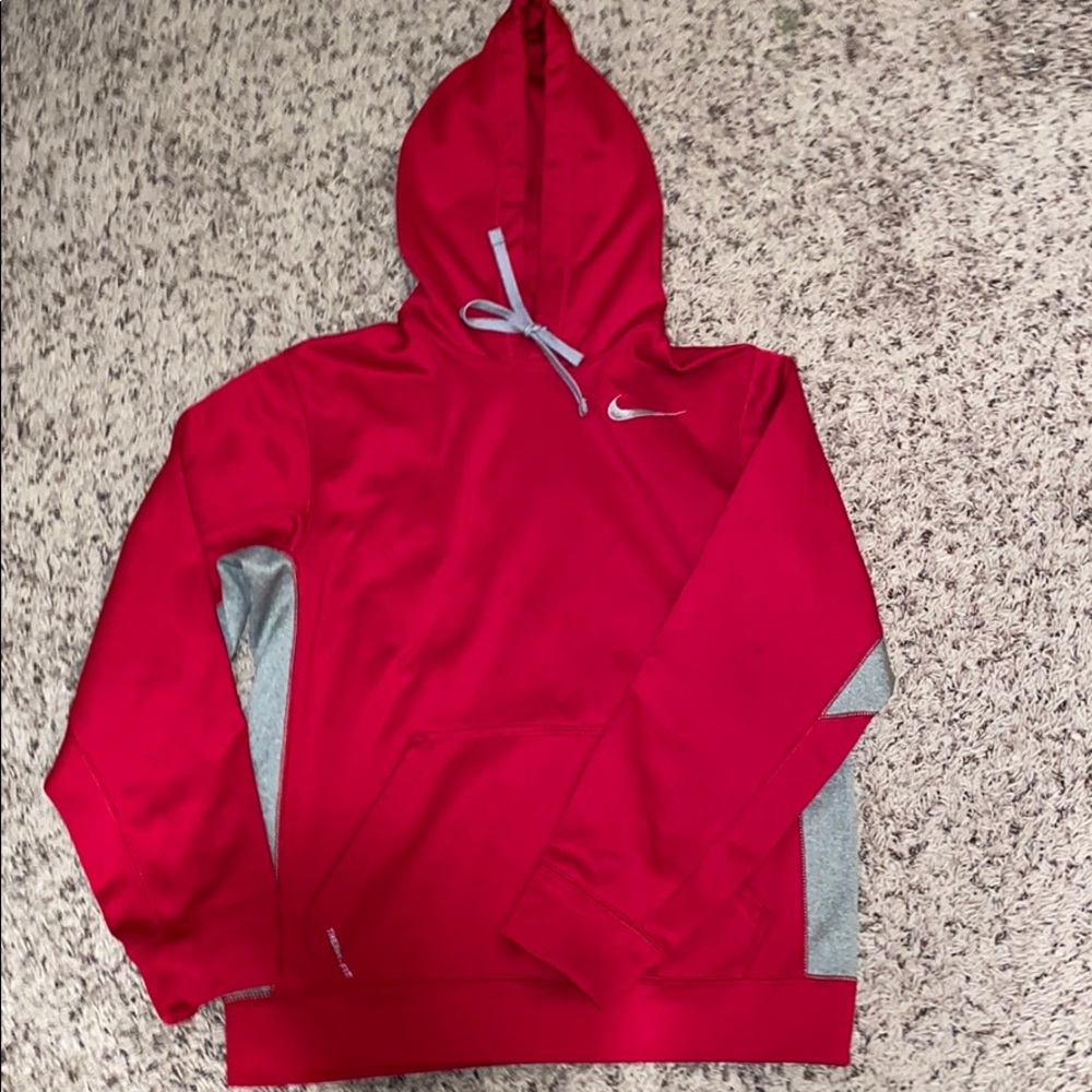 Men’s small red Nike dri-fit hoodie